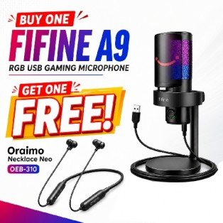 FIFINE A9 Mircrophone + FREE Oraimo Necklace Neo
