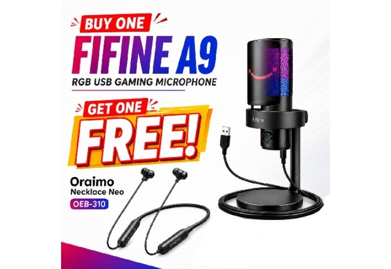 FIFINE A9 Mircrophone + FREE Oraimo Necklace Neo