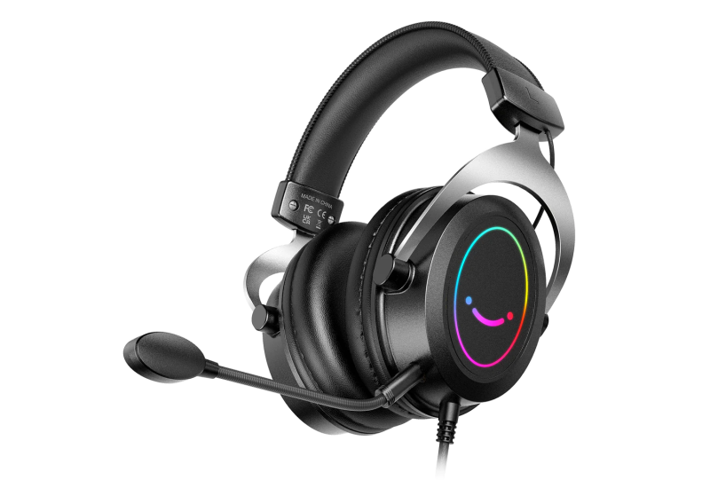 FIFINE AMPLIGAME H3 RGB HEADSET WITH 3.5MM TRRS JACK FOR PS4/5, XBOX, SWITCH, IN-LINE VOLUME & MUTE CONTROL