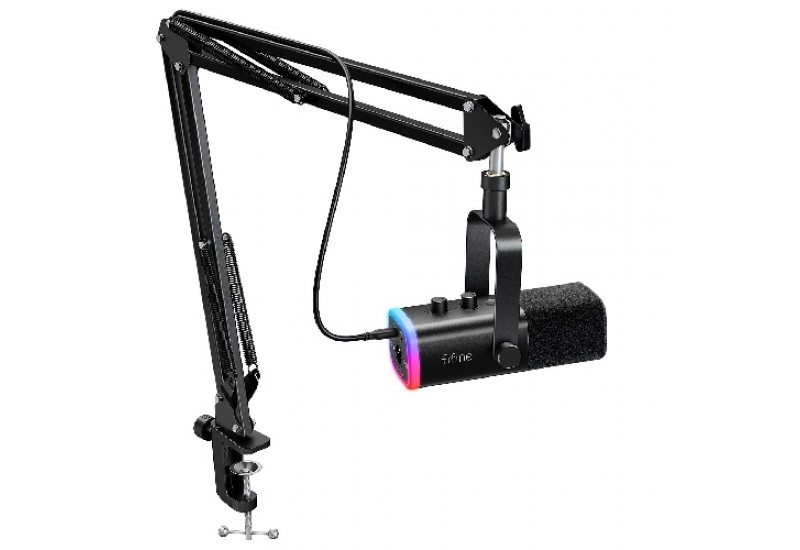FIFINE AmpliGame AM8T USB/XLR Dynamic Microphone Kit with Boom Arm Stand