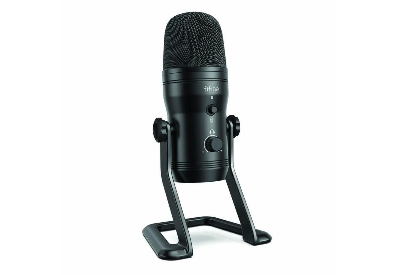 FIFINE K690 USB MICROPHONE WITH FOUR POLAR PATTERNS, GAIN DIALS, A LIVE MONITORING JACK & A MUTE BUTTON