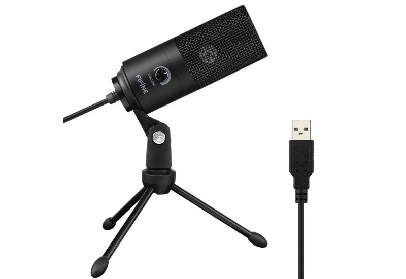 FiFine K669B Microphone - USB Studio Condenser Podcasting Microphone
