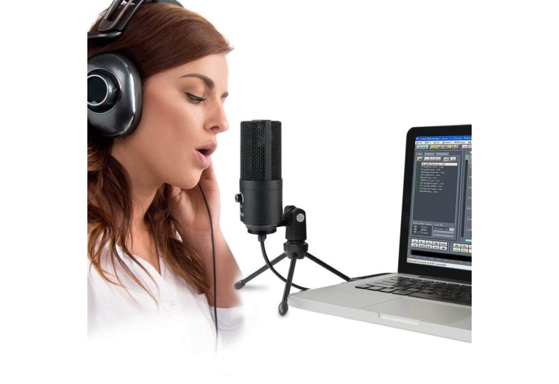 FiFine K669B Microphone - USB Studio Condenser Podcasting Microphone