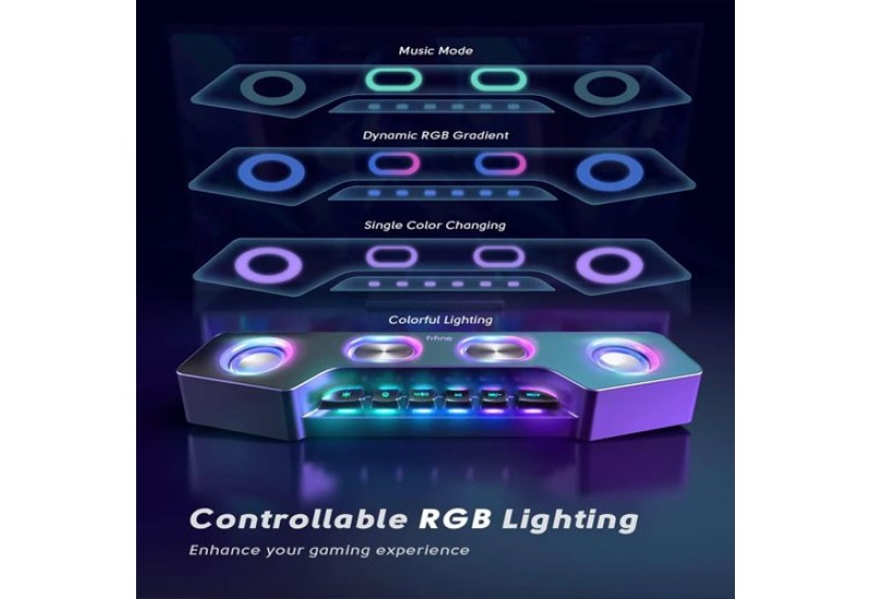 FIFINE AMPLIGAME A16 BLUETOOTH SPEAKER WITH BUILT-IN BATTERY, VOLUME/MUSIC/RGB CONTROLS, EQ SWITCH FOR GAMING, MUSIC, VIDEOS