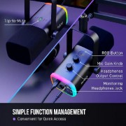 FIFINE AmpliGame AM8T USB/XLR Dynamic Microphone Kit with Boom Arm Stand