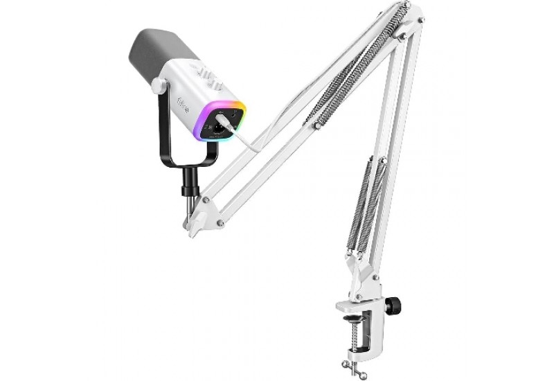 FIFINE AmpliGame AM8T USB/XLR Dynamic Microphone Kit with Boom Arm Stand