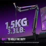 FIFINE AmpliGame BM38 RGB Microphone Boom Arm