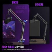 FIFINE AmpliGame BM38 RGB Microphone Boom Arm