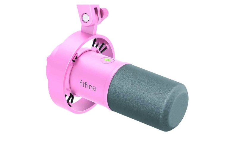 FIFINE K688 USB/XLR DYNAMIC MICROPHONE WITH SHOCK MOUNT, TOUCH-MUTE, HEADPHONE JACK, I/O CONTROLS FOR PODCASTING